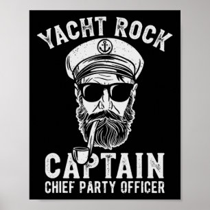 Yacht Rock Captain Pontoon Boat Party Sailor Boati Poster