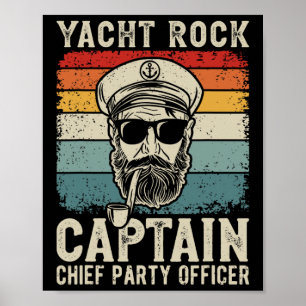 Yacht Rock Captain Pontoon Boat Party Sailor Boati Poster