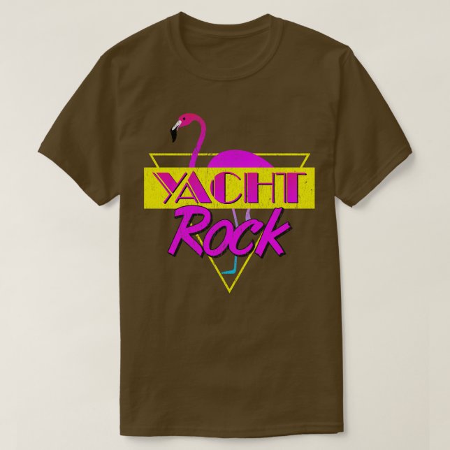 Yacht Rock Party Boat Drinking Stuff 80s Faded T-Shirt (Design Front)