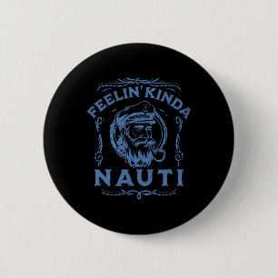 Yacht Rock Party Nauti Motor Boat Captain Love Mot 6 Cm Round Badge
