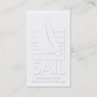 Yacht sales & brokerage embossed-look business card