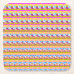 Yacht square paper coaster