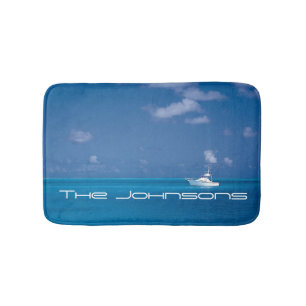 Yachting into the Blue Bath Mat