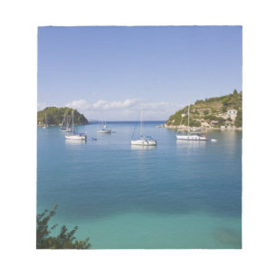 Yachts at anchor, Lakka, Paxos, Greece Notepad