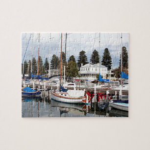 Yachts in marina, Port Fairy, Victoria, Australia Jigsaw Puzzle