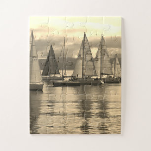 Yachts in Rothesay Bay, Scotland. Jigsaw Puzzle
