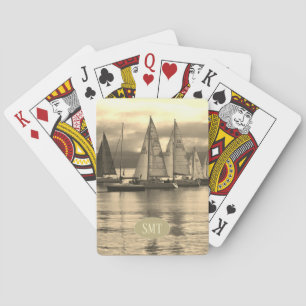 Yachts in Rothesay Bay, Scotland. Playing Cards