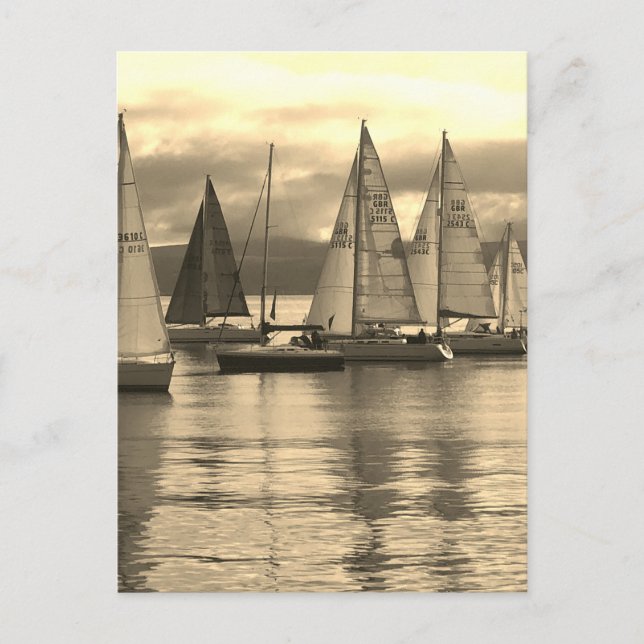 Yachts in Rothesay Bay, Scotland. Postcard (Front)