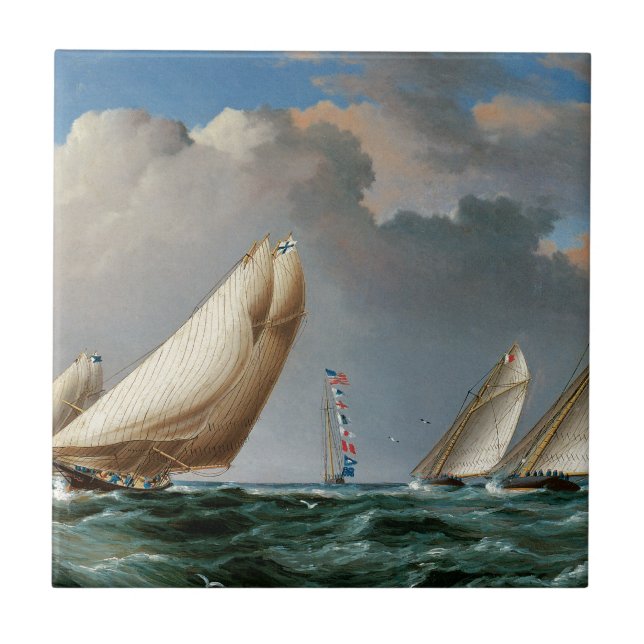 Yachts Rounding the Mark Tile (Front)