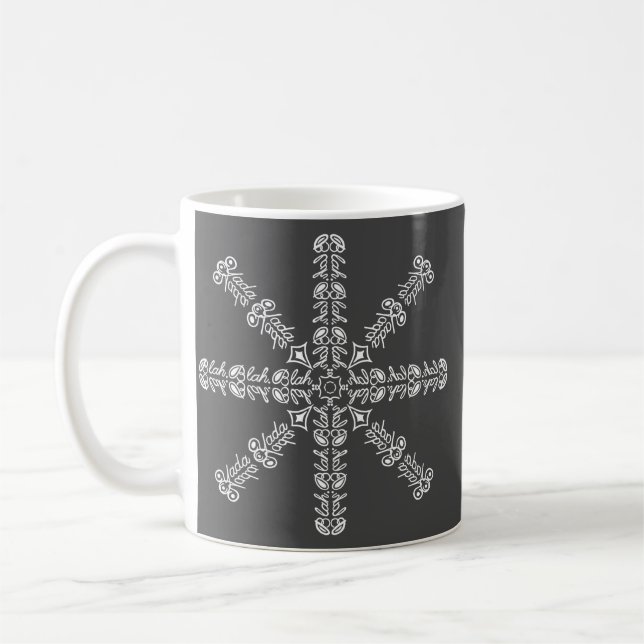 Yada. Yada. Blah. Blah. Blah. Hidden Words Coffee Mug (Left)