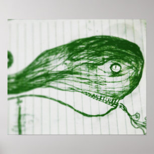 yaei green whale poster