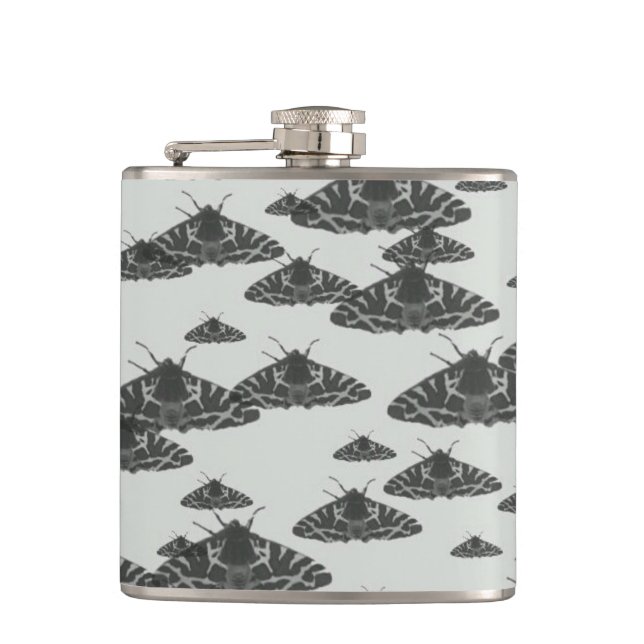 yaei moth butterfly  hip flask (Front)