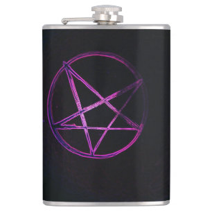 Yaei purple pentagram hip flask