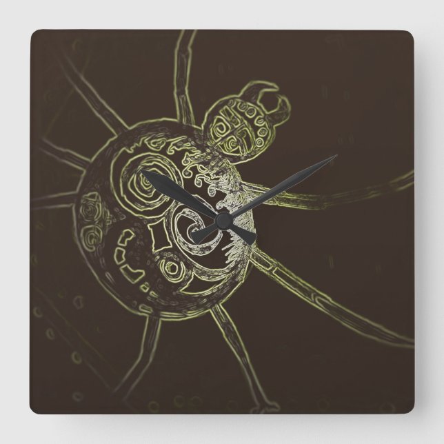 yaei spider square wall clock (Front)