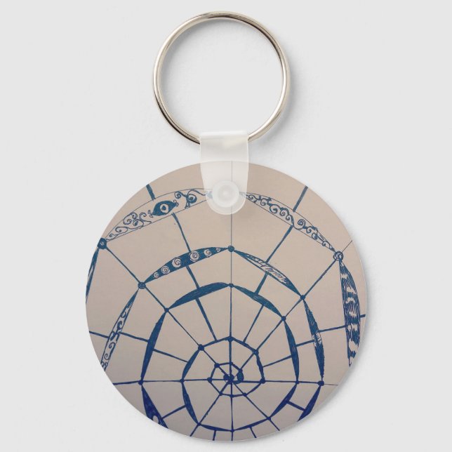 yaei spiderwebs art  key ring (Front)