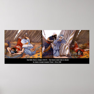 Yael Slays Sisera #4 - Judges 5:26-27 Poster