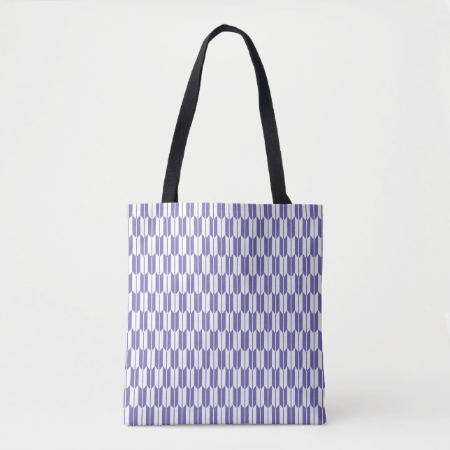 Yagasuri japan traditional pattern blue purple tote bag (Front)