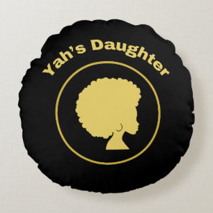 Yah's Daughter Women's Graphic Design Round Cushion