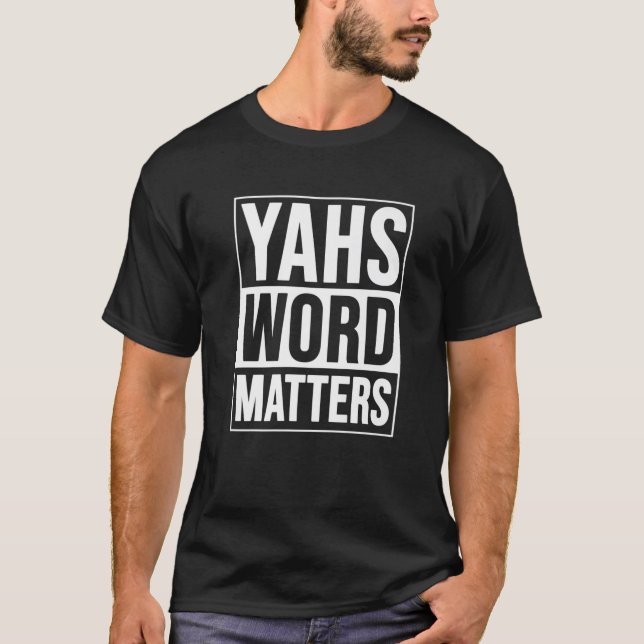 Yahs Word Matters Hebrew Israelite True Jew 12 Tri T-Shirt (Front)