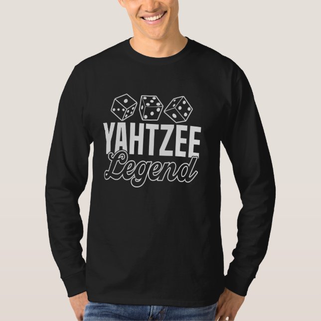 Yahtzee Legend Player Dice Game T-Shirt (Front)