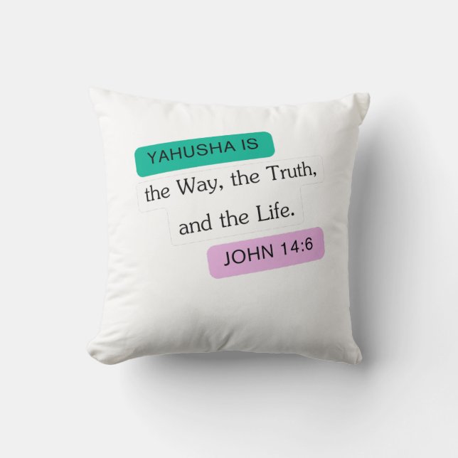Yahusha is the Way Graphic Design Cushion (Front)
