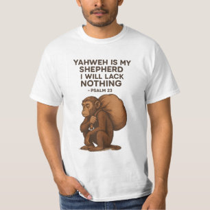 Yahweh Is My Shepherd – Spiritual Monkey Christian T-Shirt