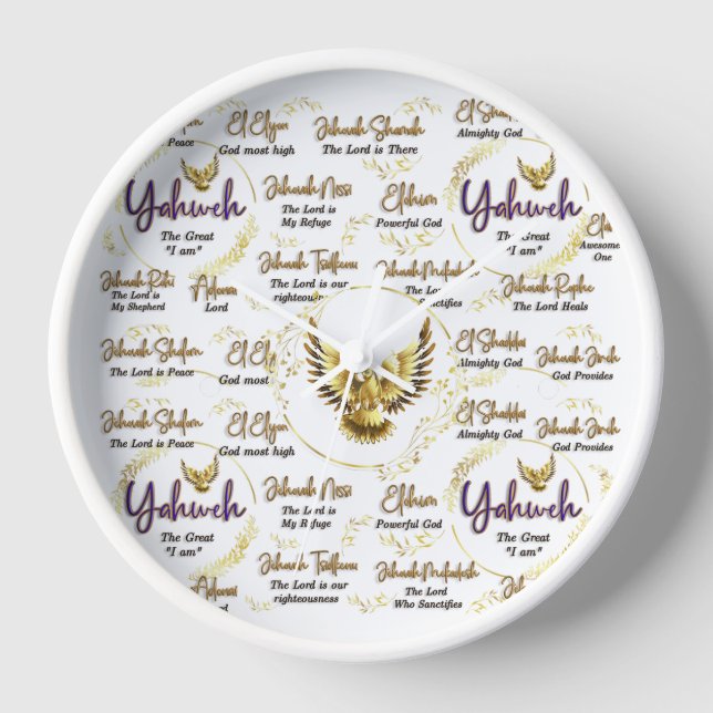 Yahweh Names of God Clock (Front)