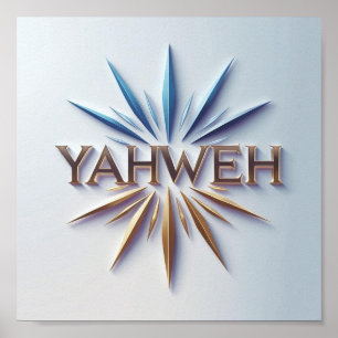 Yahweh Poster Print   Ai Christian Matte Wall Art 