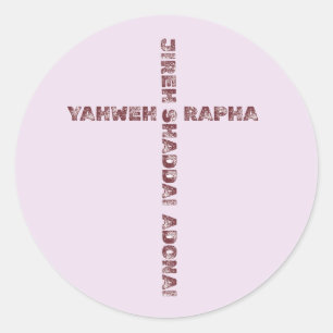 Yahweh Rapha Jireh Christian Classic Round Sticker