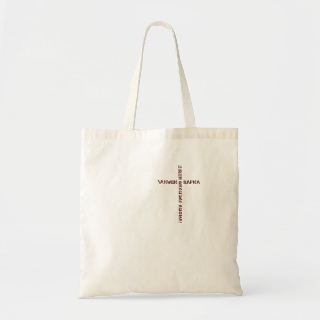 Yahweh Rapha Jireh Christian Tote Bag (Front)