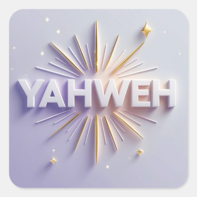 Yahweh Sticker – Christian Faith Decal Ai design  (Front)