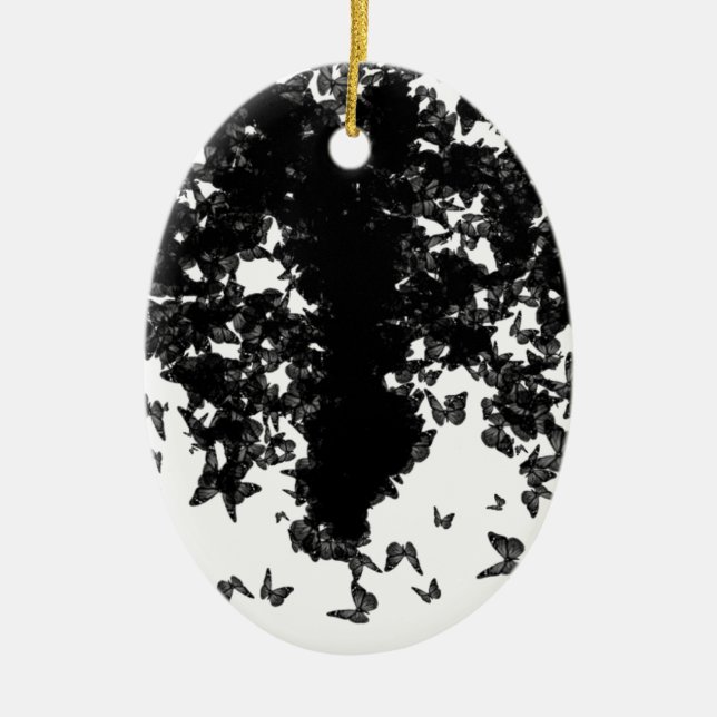 yaie black swallowtail butterfly ceramic ornament (Front)