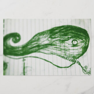 yaie green whale anime manga cartoon drawing  stationery
