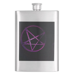 yaie purple pentagram hip flask