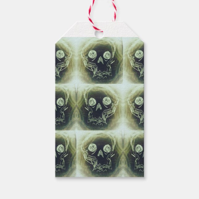 yaie Skull 666 keychain Gift Tags (Front)