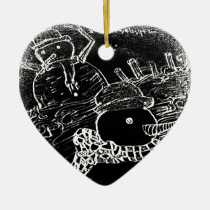 yaie  snow  guardian ceramic ornament