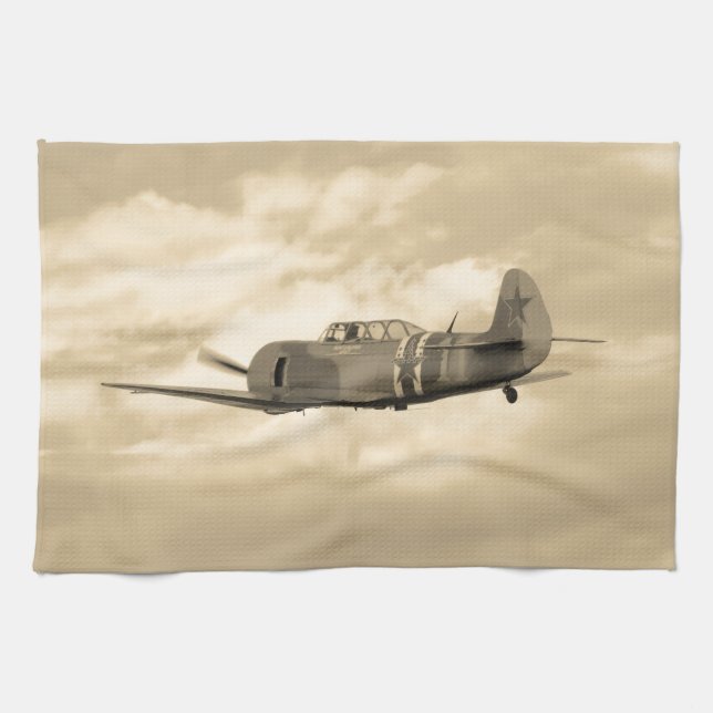 Yak 11 In Flight Tea Towel (Horizontal)
