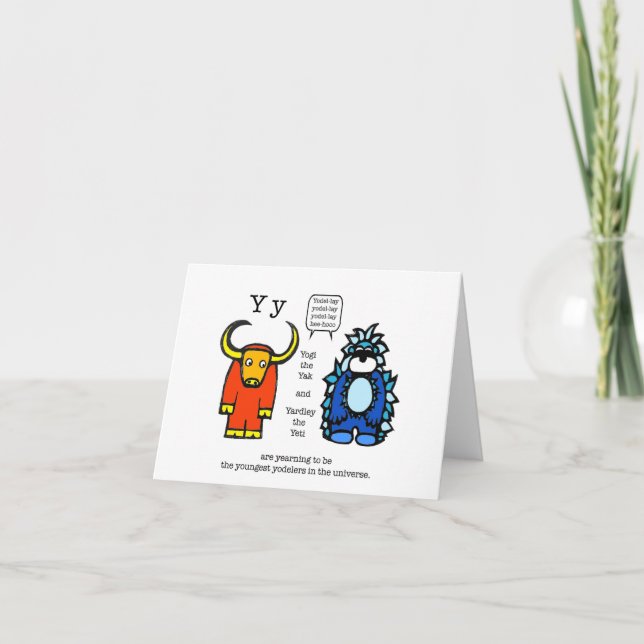 Yak and Yeti note card (Front)
