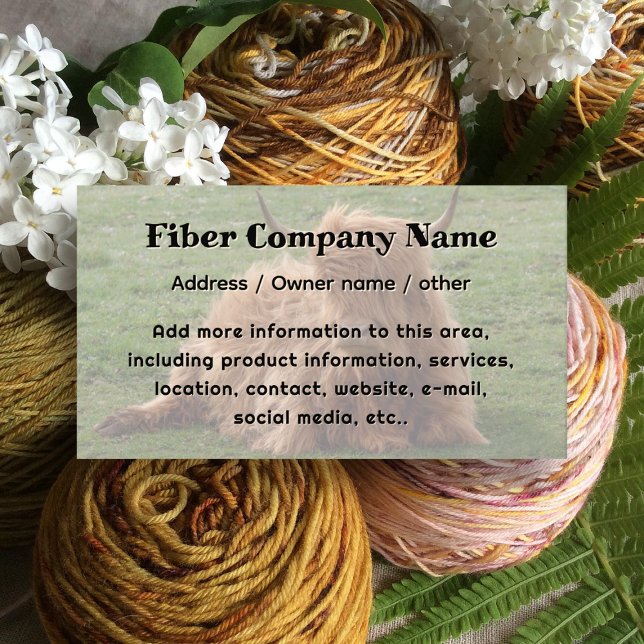 Yak Animal Fibre Company Business Card (Creator Uploaded)