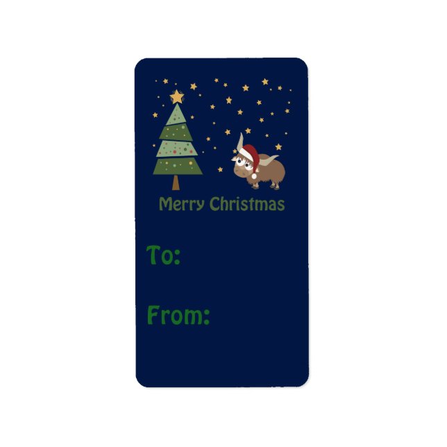 Yak Christmas Gift tag (Front)