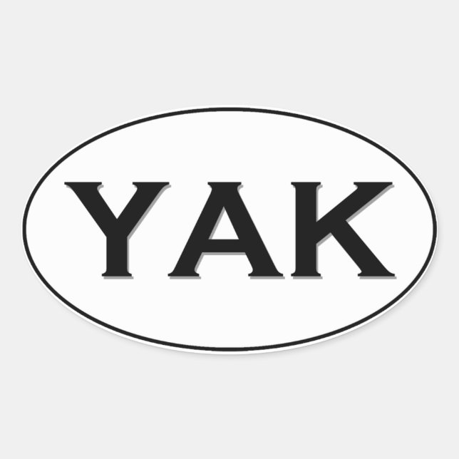 YAK Oval Logo Sticker (Front)