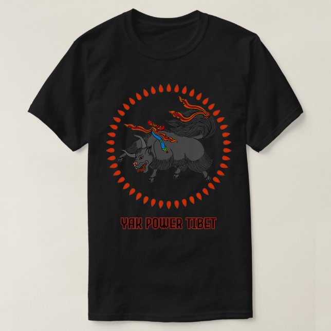 Yak Power Tibet  T-Shirt (Design Front)