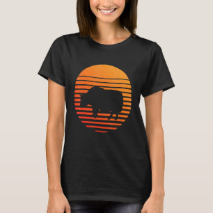 Yak Shadow Silhouette In Front Of A Sun T-Shirt