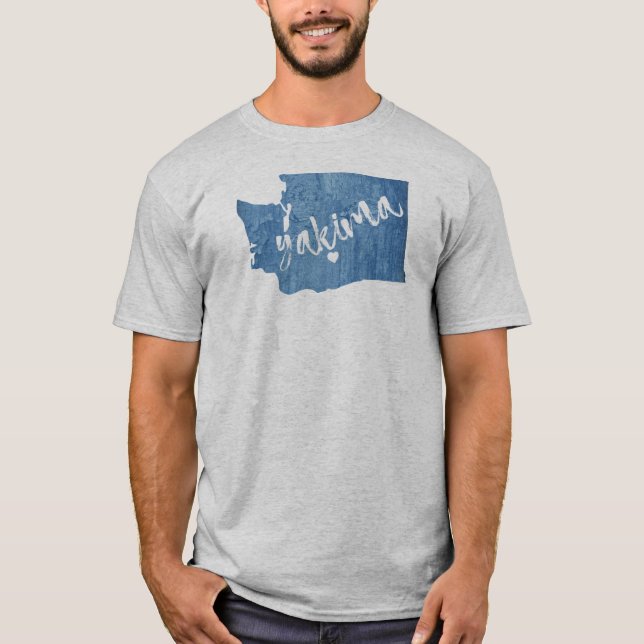 Yakima Washington Wood Grain T-Shirt (Front)