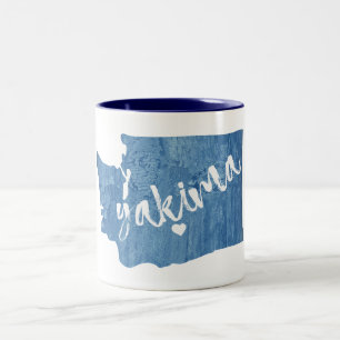 Yakima Washington Wood Grain Two-Tone Coffee Mug