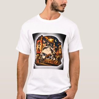 Yakitori Alley Cat T-Shirt | Japanese Night Street