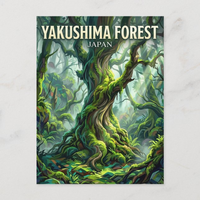 Yakushima Forest Japan Postcard (Front)