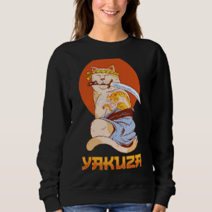 Yakuza Cat Japanese Samurai Sword Katana Japan Tig Sweatshirt