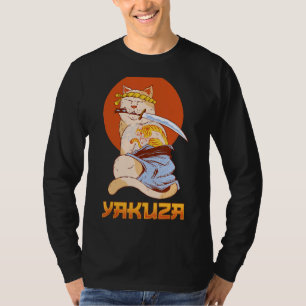 Yakuza Cat Japanese Samurai Sword Katana Japan Tig T-Shirt