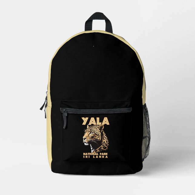 Yala National Park - Sri Lanka Leopard Printed Backpack (Front)